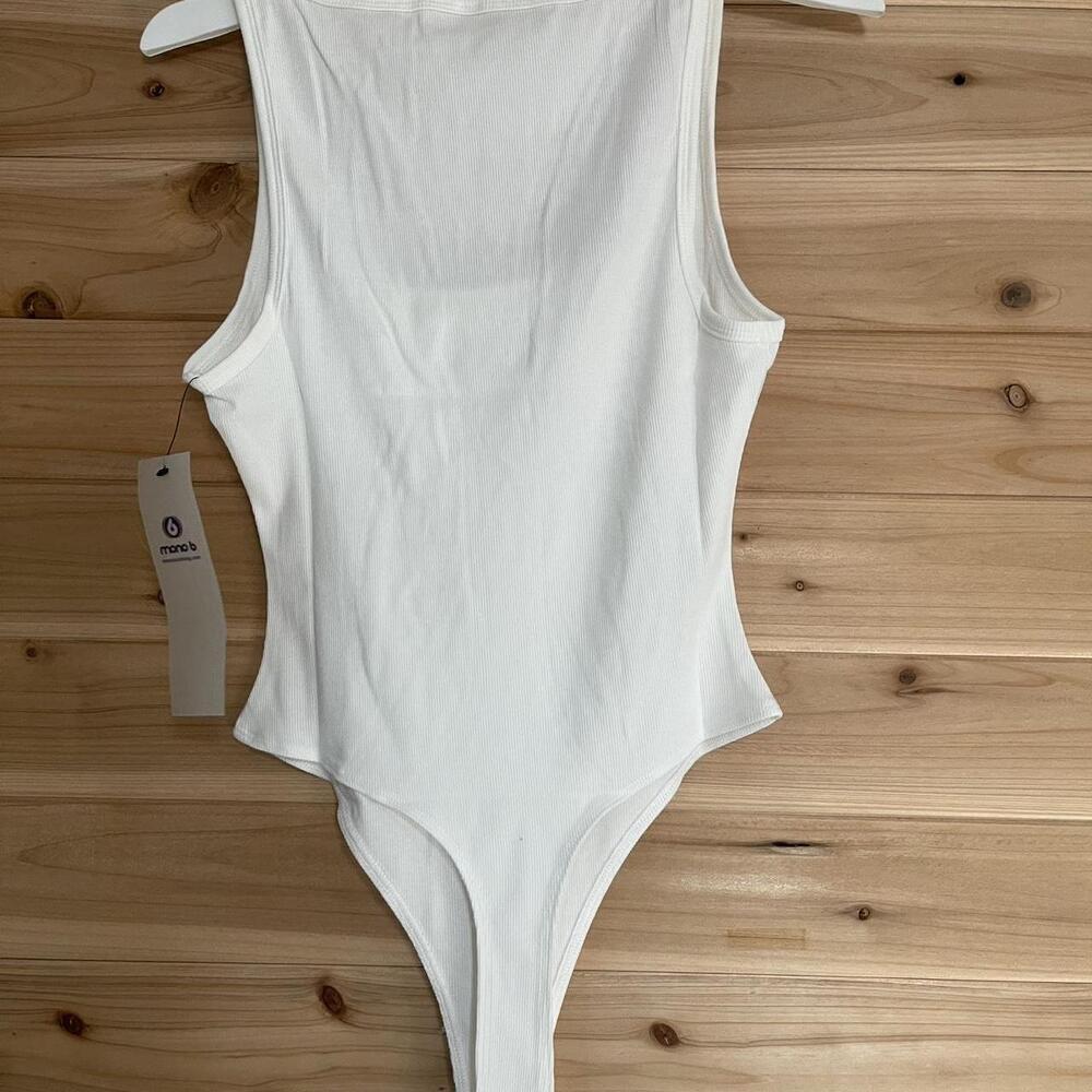 White Mono B Bodysuit Bodysuit - Picture 3 of 5